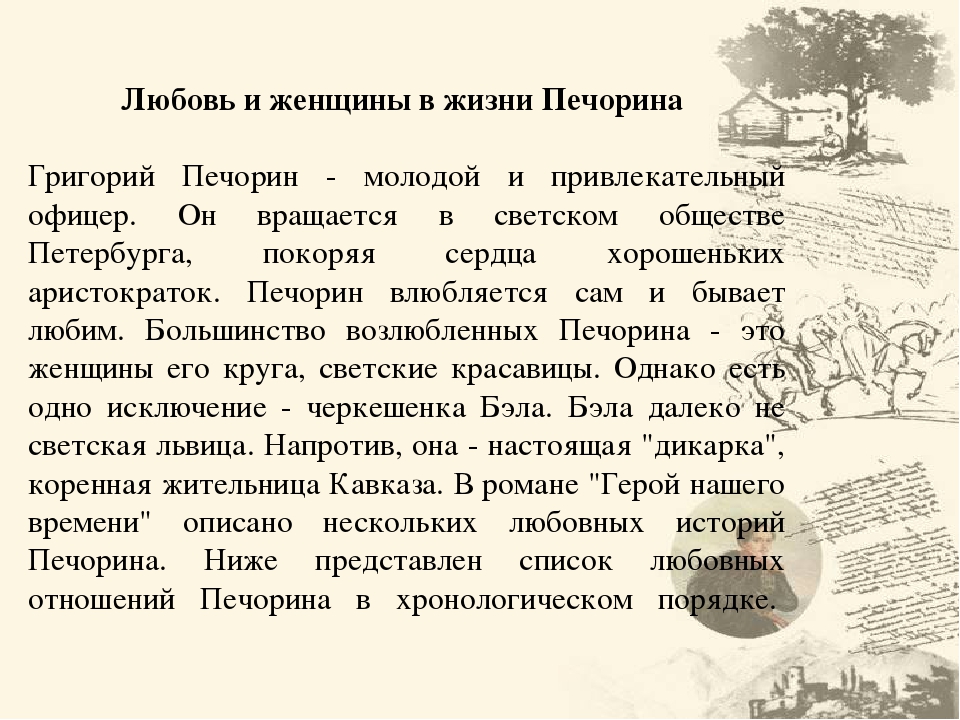 Раскрытие характера печорина через композицию романа (герой нашего времени лермонтов)