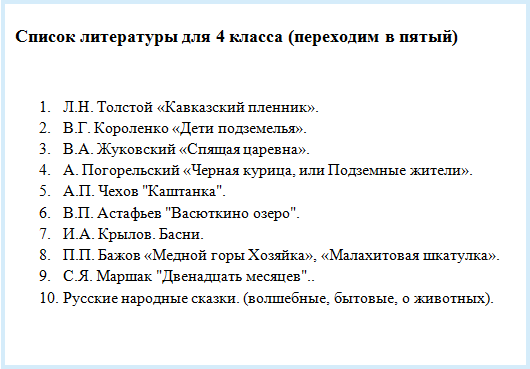Полезная подборка книг на лето для 3 класса