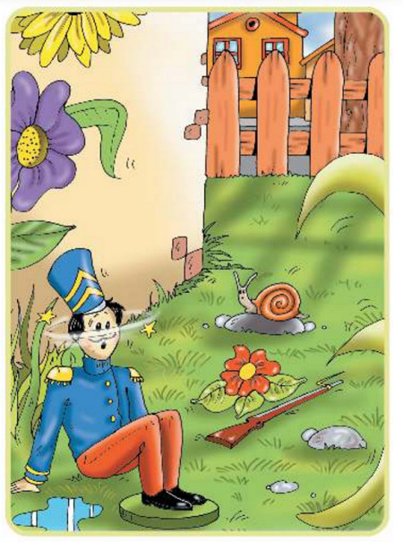 The toy soldier Игрушечный солдатик Sam: Follow me, follow me, March if you can Swing your arms, And count to ten One, two, One, two, tree Come one,