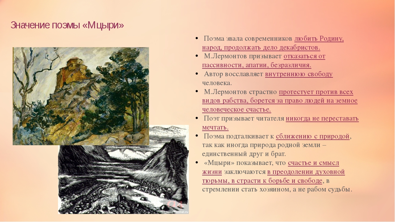 Образ и характеристика мцыри в поэме м. ю. лермонтова (+таблица)