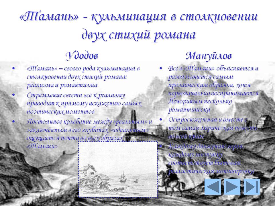 Анализ главы «тамань» в романе лермонтова «герой нашего времени»